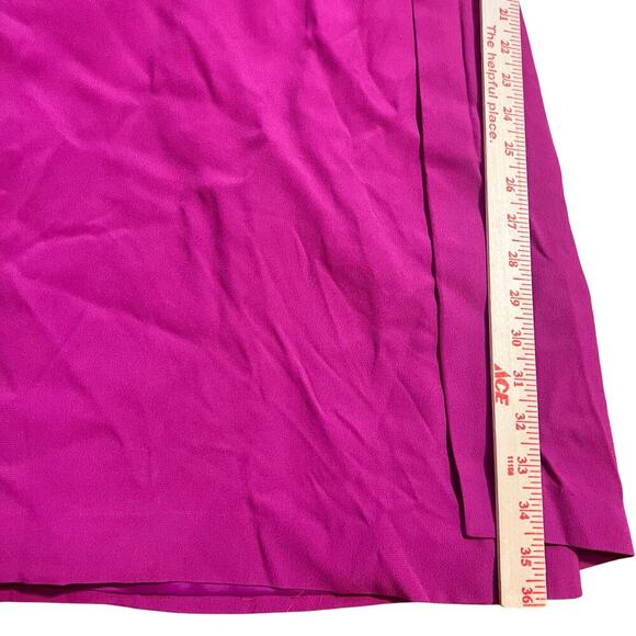 Reiss Shari Shift Dress Size US 6 Fuchsia Faux Wrap Asymetrical Sheath Belted - Picture 7 of 9